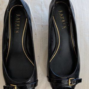 Ralph Lauren Classy Black Wedge Heel 8M pump